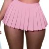 Mini Skirt for Women Pleated Skirts Y2K Sexy Skirt High Waist Schoolgirl Skirt Elastic Waistband