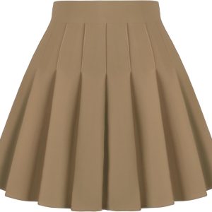 Women's Pleated Skirts Mini Skater Basic Skirt High Waist Tennis Skirt School Uniform Cheerleader Skirts