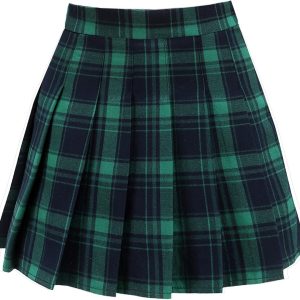 Women's High Waist A-Line Pleated Mini Skirt Short Tennis Skirt